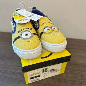 Minions Slip on Canvas Shoes Boys Size 12 NEW MSRP $19.99